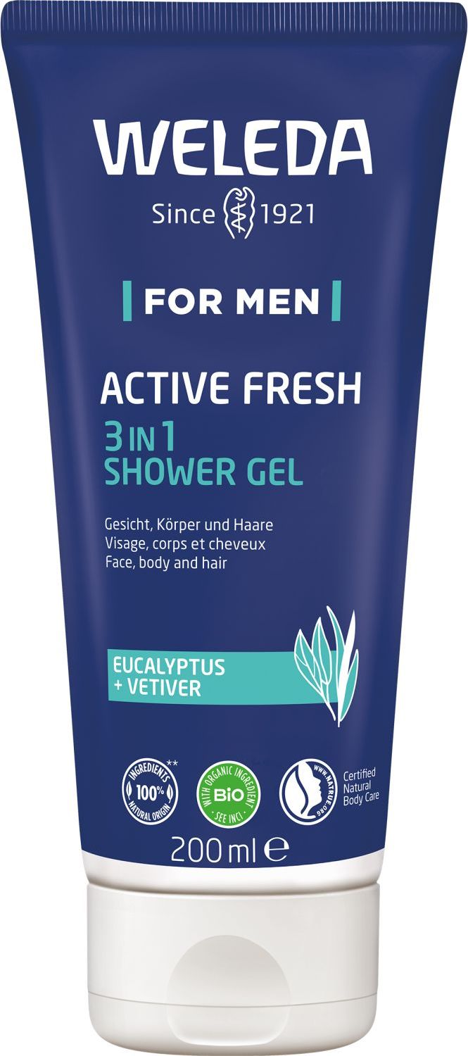 WELEDA For Men Active Fresh 3in1 Shower Gel 200ml