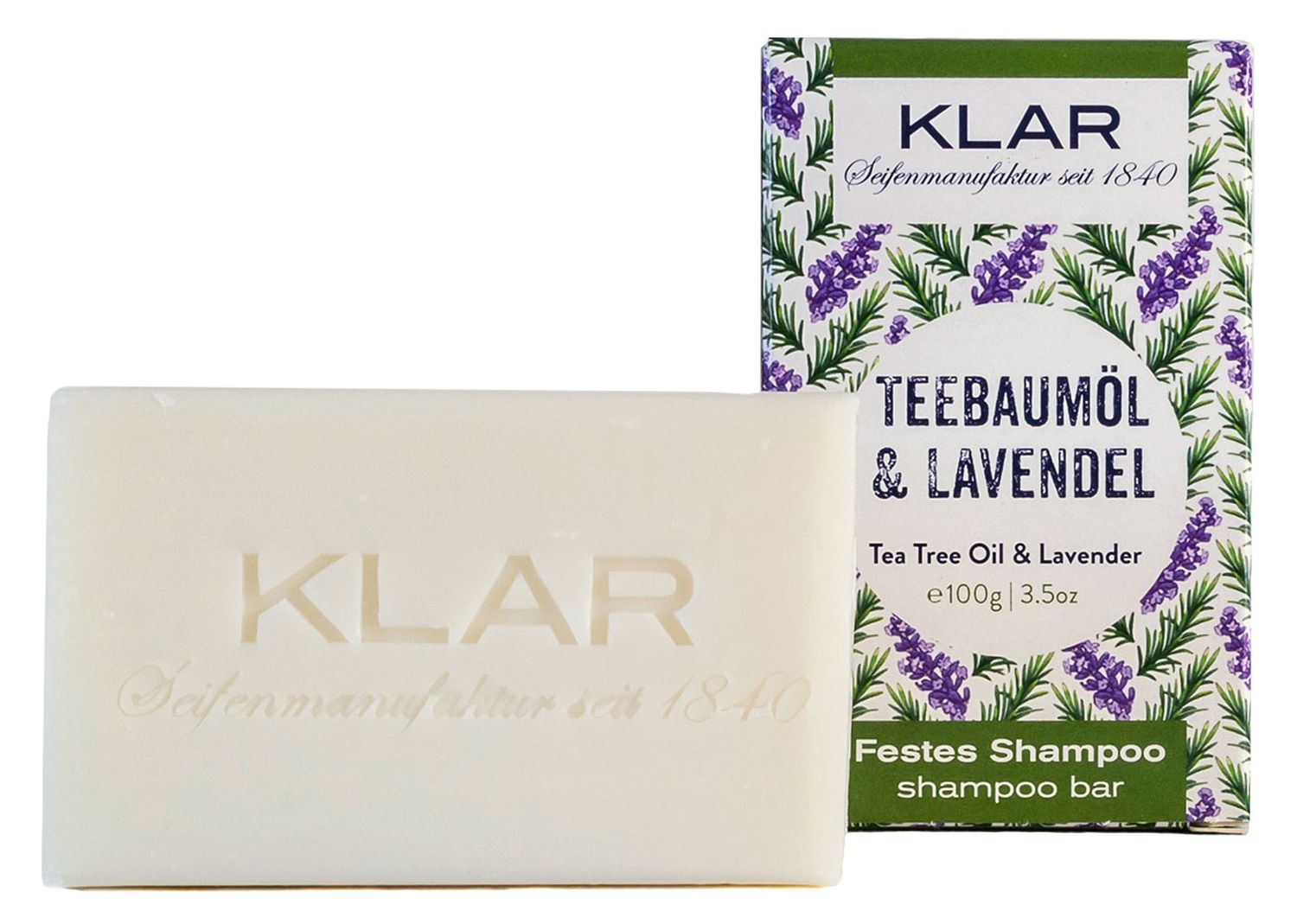 Festes Shampoo Teebaumöl/Lavendel