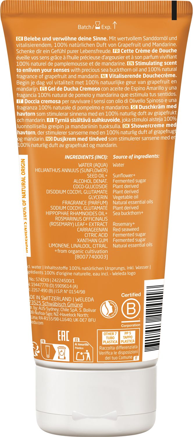 Sanddorn-Vitalisierungsdusche