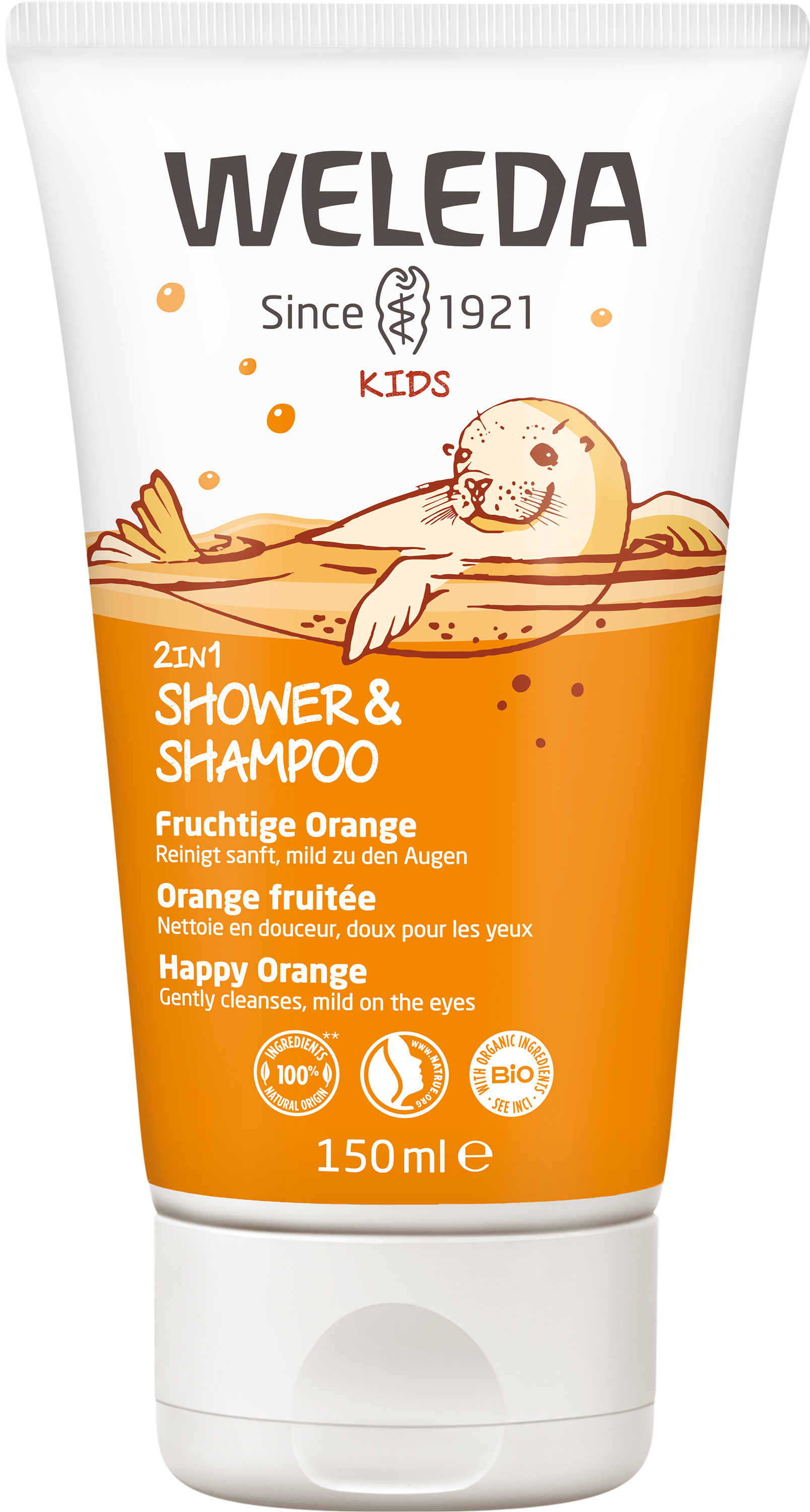 Kids 2in1 Shower & Shampoo Fruchtige Orange