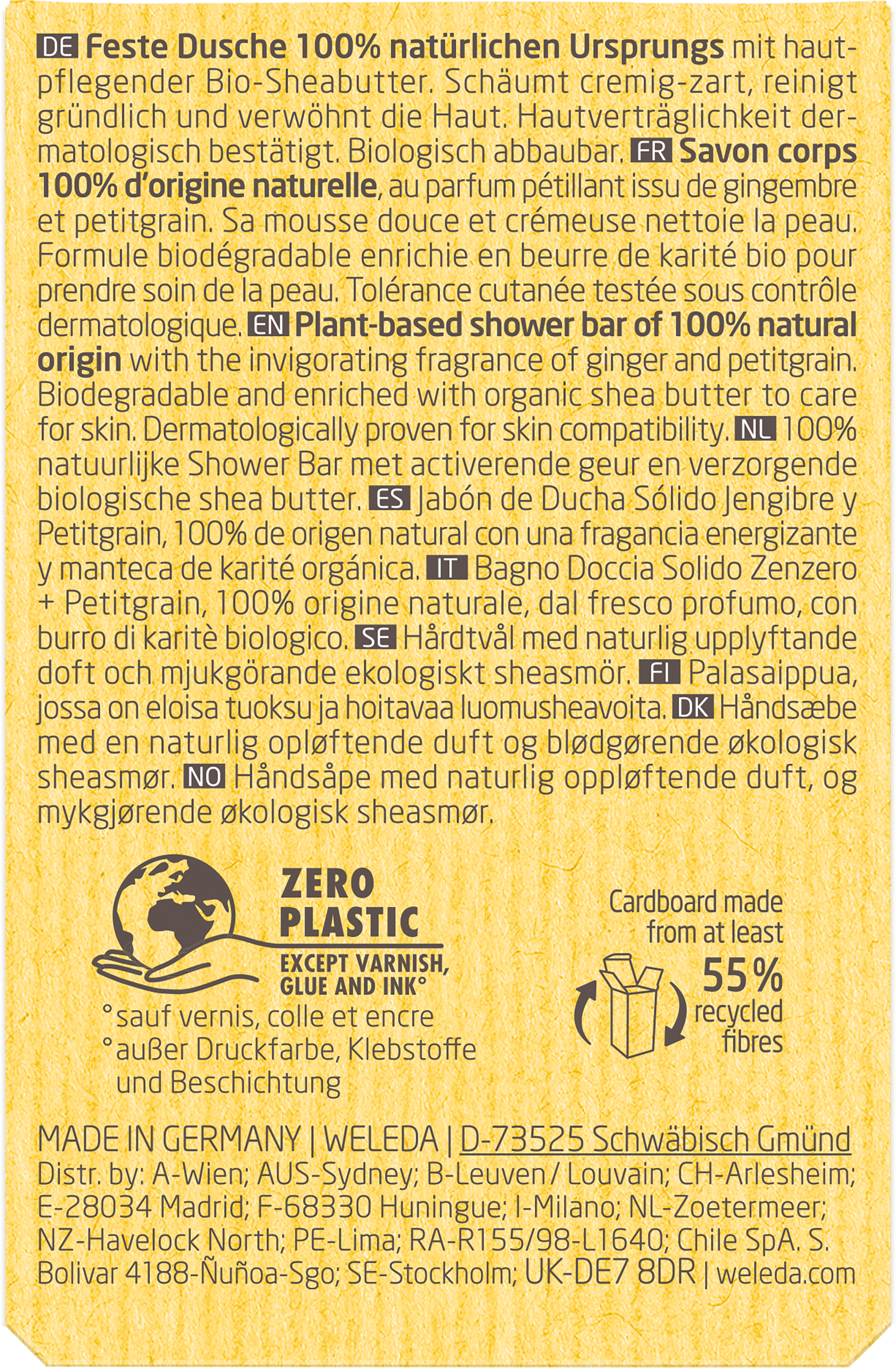 Feste Duschpflege Ginger+Petitgrain