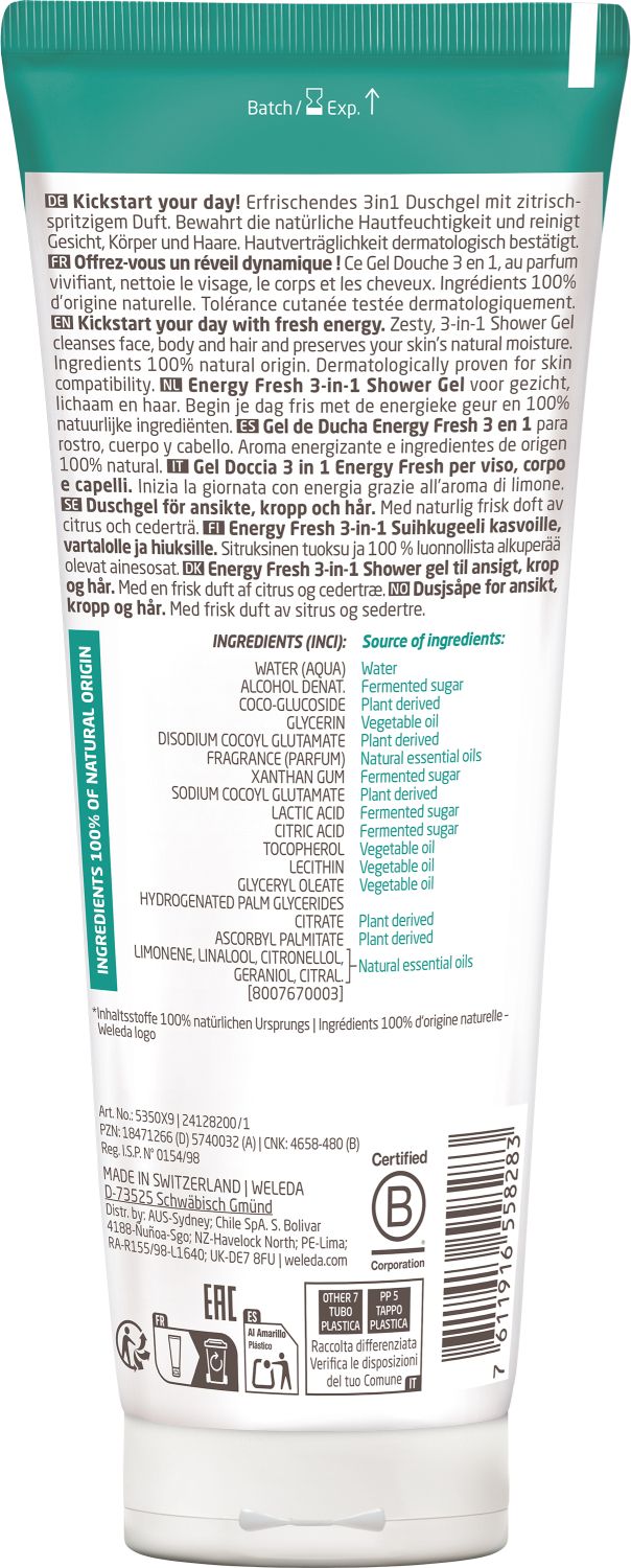 For Men Energy Fresh 3in1 Shower Gel