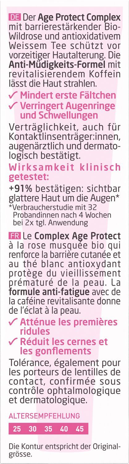 Glättende Augenpflege Wildrose & Weißer Tee