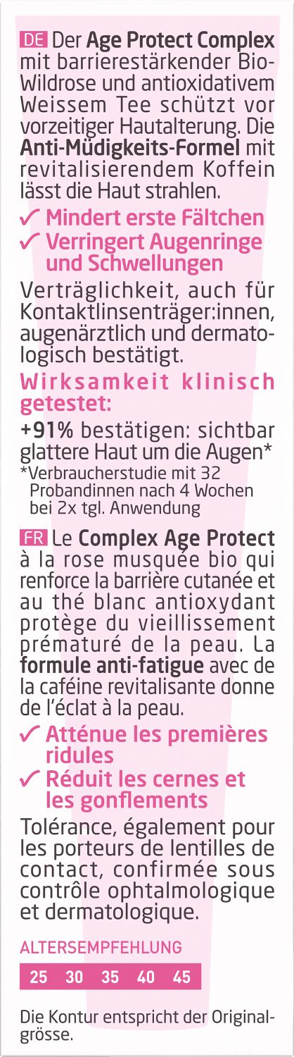 Glättende Augenpflege Wildrose & Weißer Tee