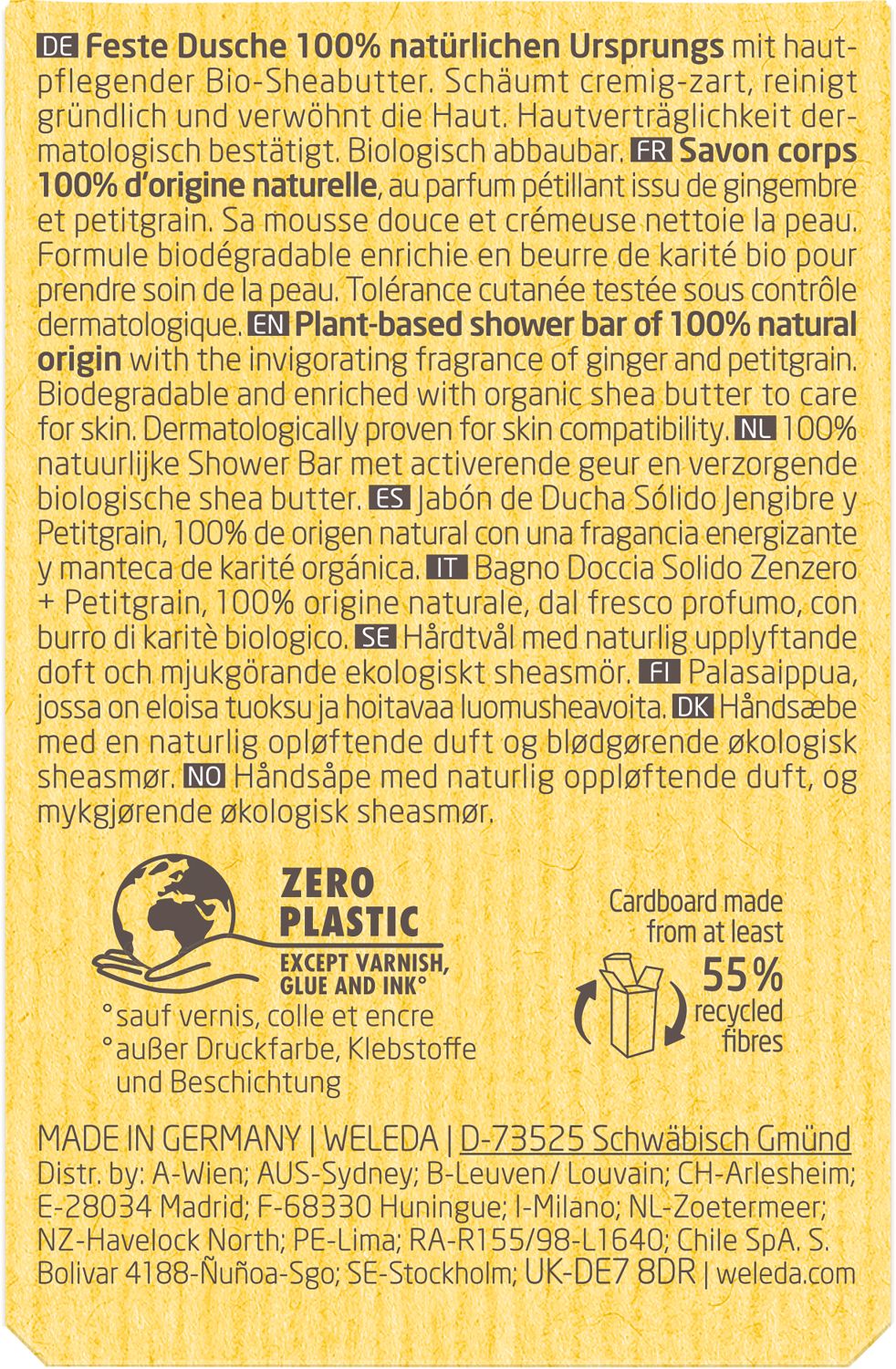 Feste Duschpflege Ginger+Petitgrain