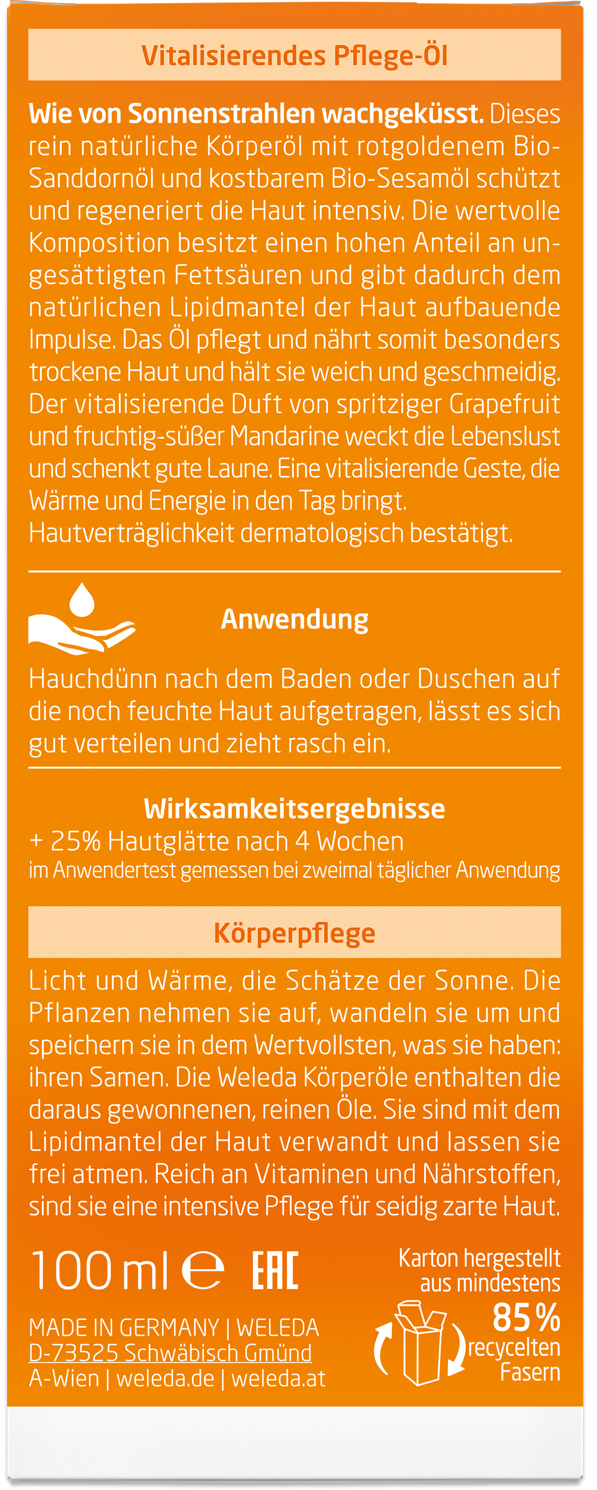 Sanddorn Vitalisierndes Pflege-Öl