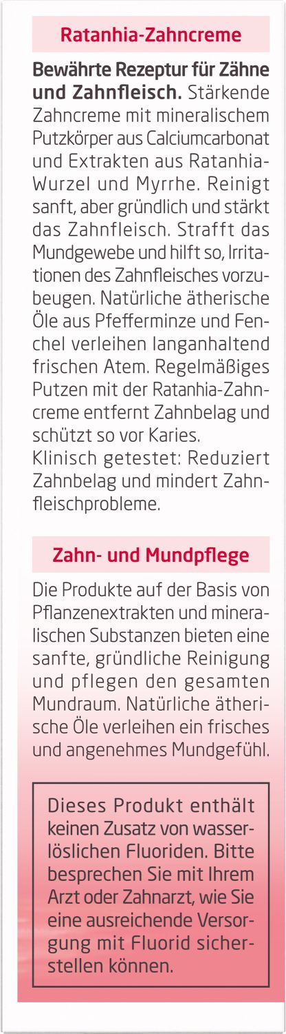 Ratanhia-Zahncreme
