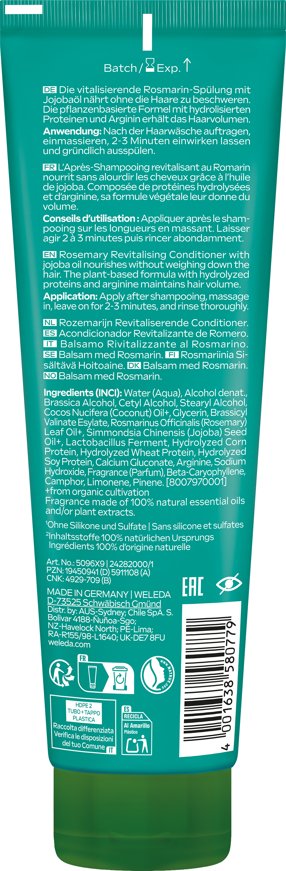 WELEDA Rosmarin Revitalising Conditioner 150ml