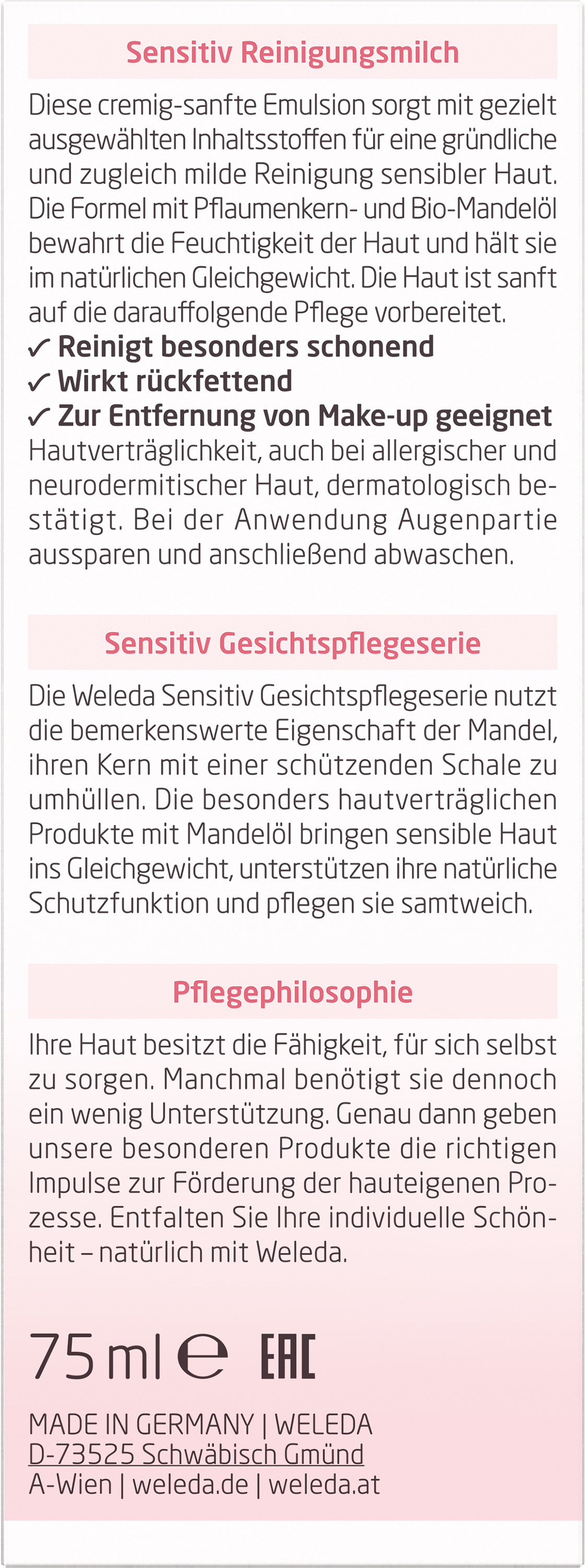 Mandel Sensitiv Reinigungsmilch