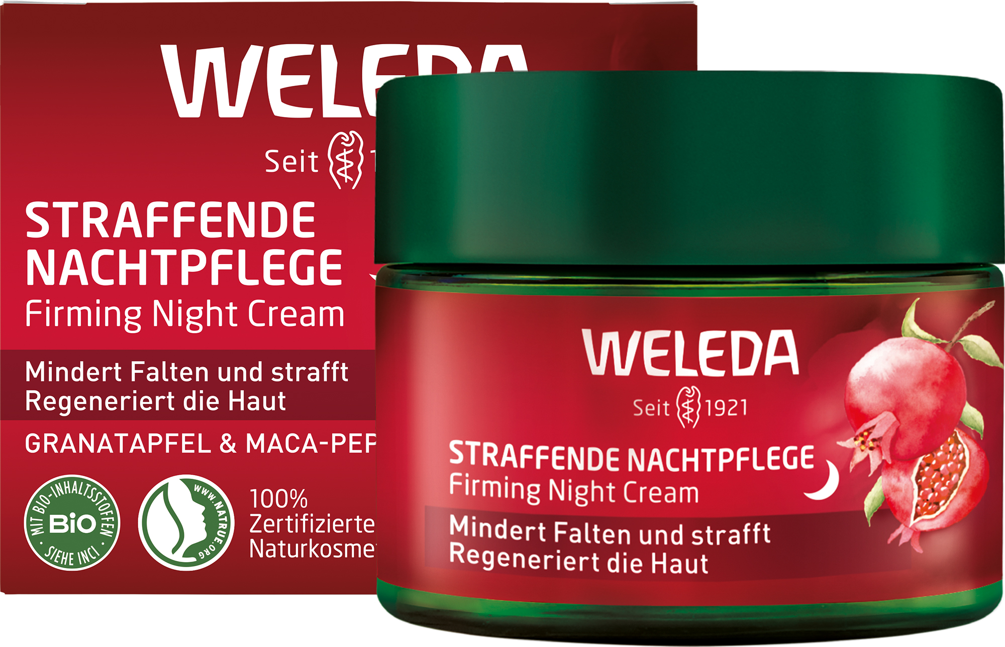 Granatapfel Straffende Nachtpflege Granatapfel und Maca-Peptide