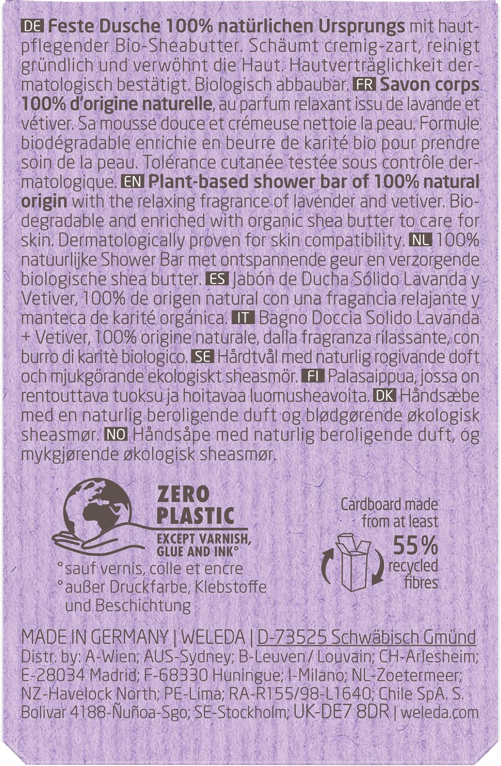 Feste Duschpflege Lavender+Vetiver