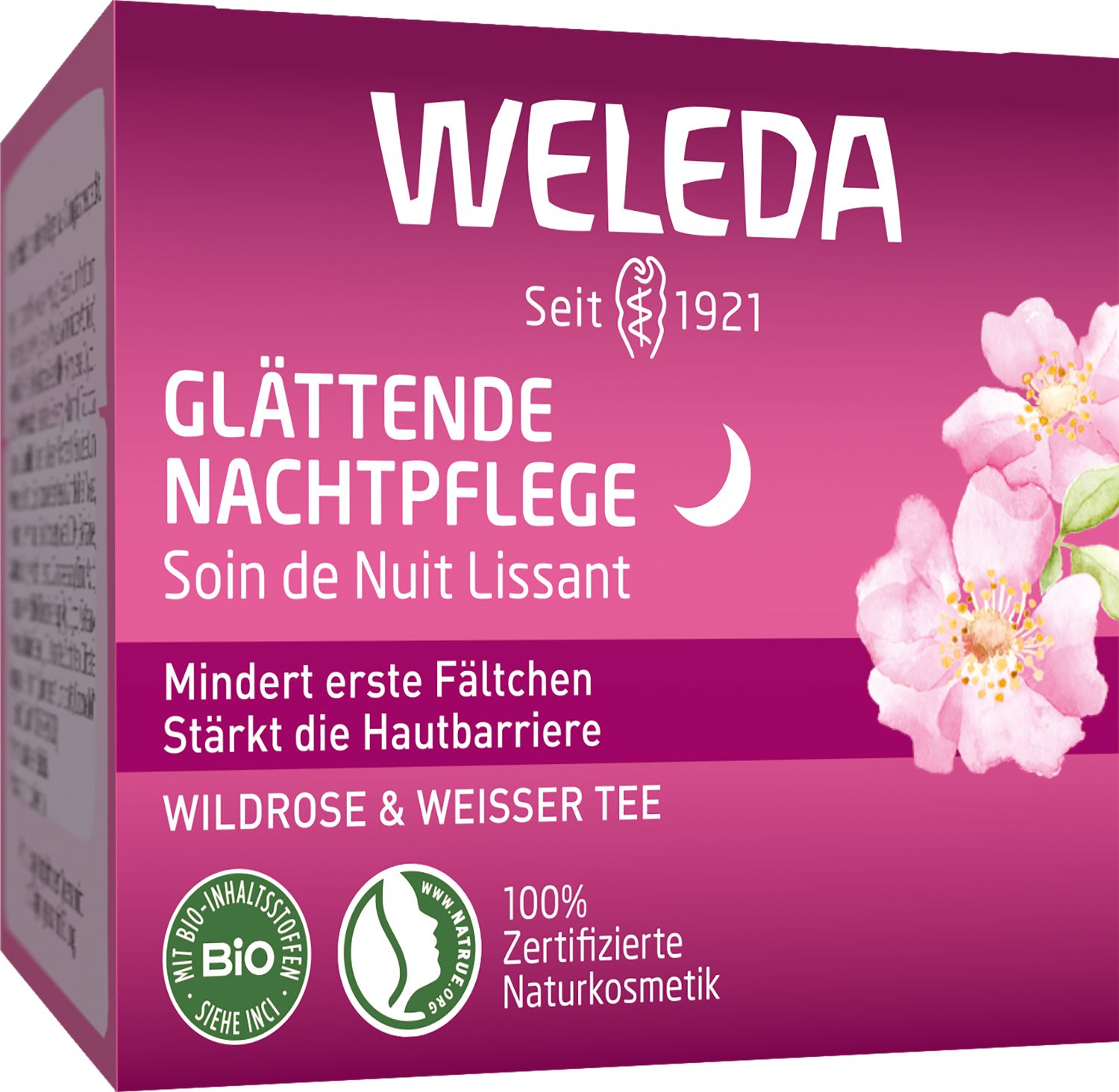 Glättende Nachtpflege Wildrose & Weißer Tee