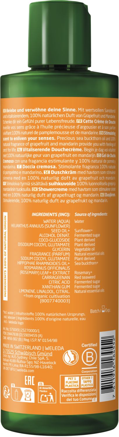 Vitality Shower Cream Sanddorn