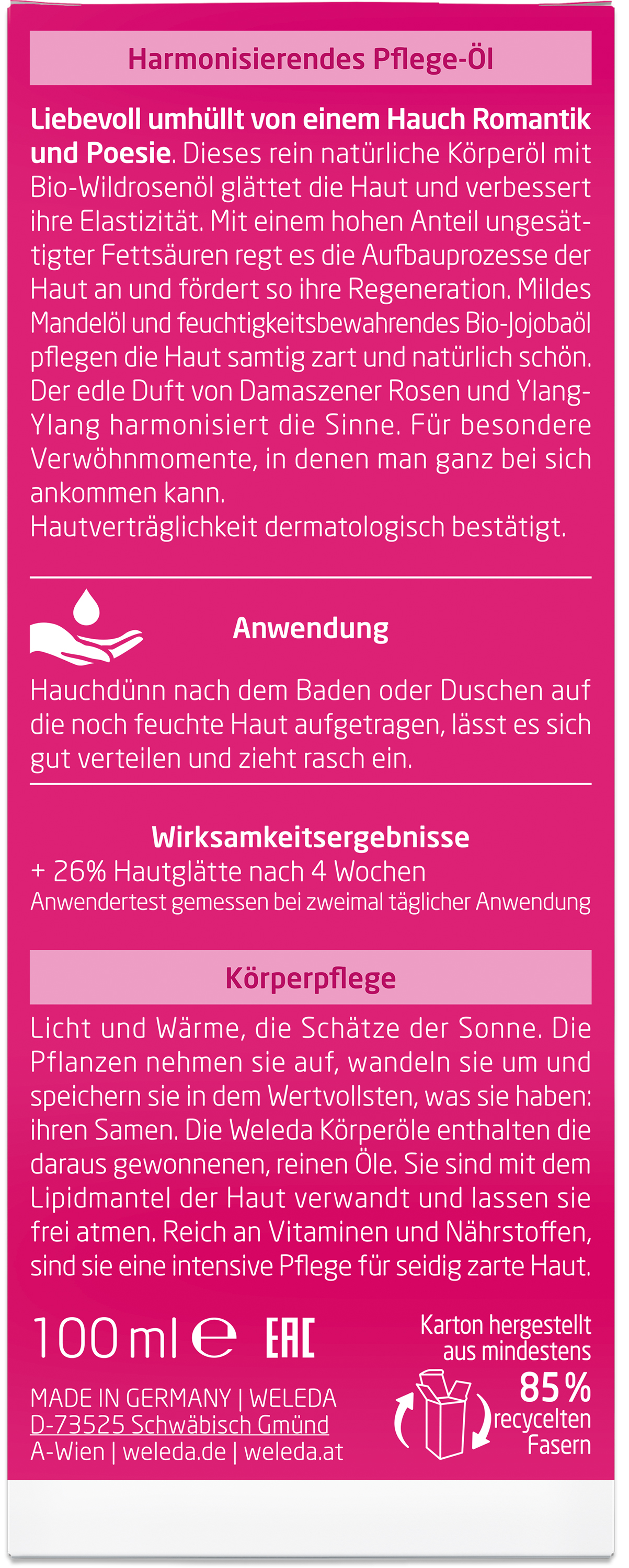 Wildrose Harmonisierendes Pflege-Öl
