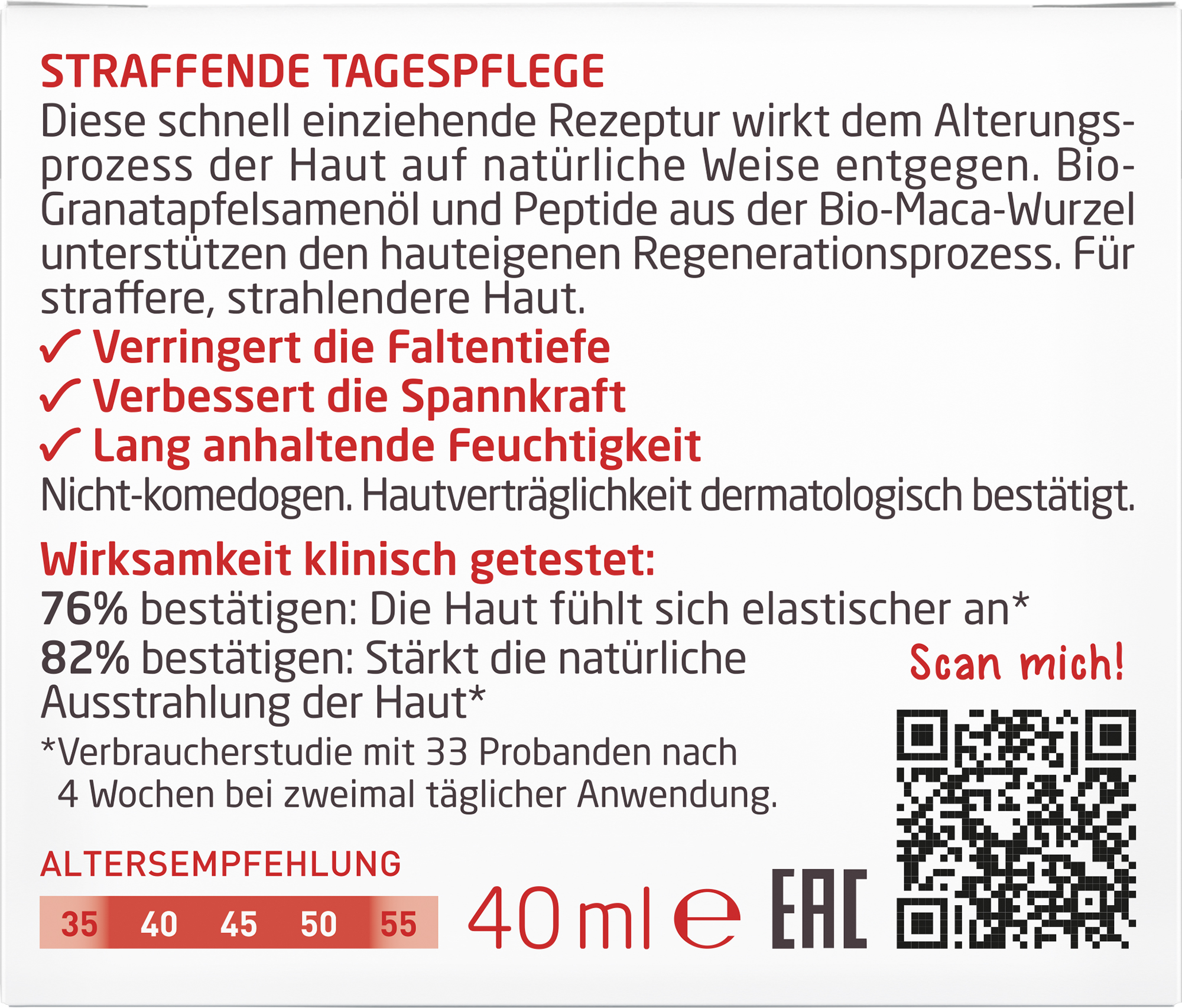 Granatapfel Straffende Tagespflege Granatapfel und Maca-Peptide