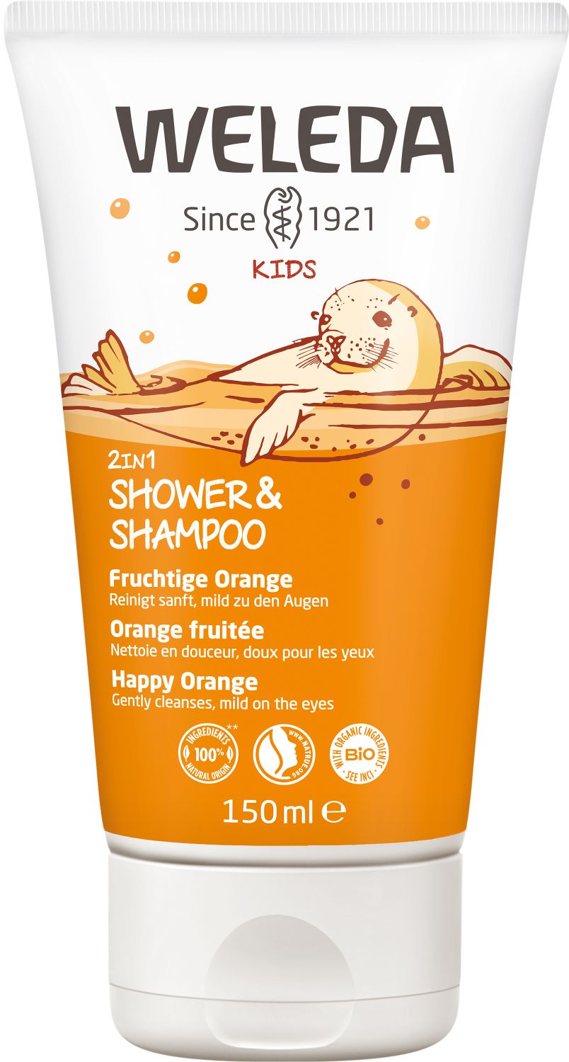 Kids 2in1 Shower & Shampoo Fruchtige Orange