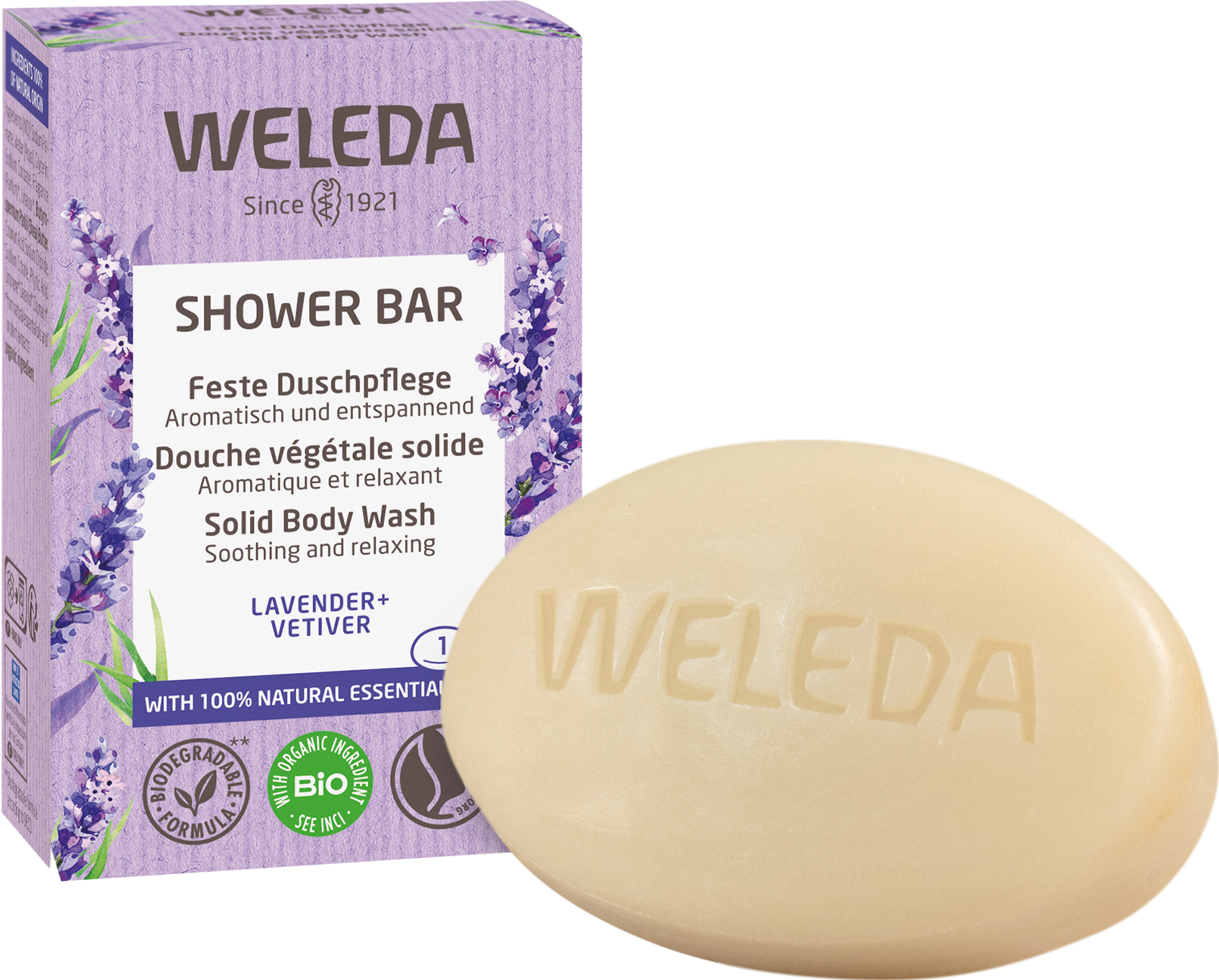 Feste Duschpflege Lavender+Vetiver