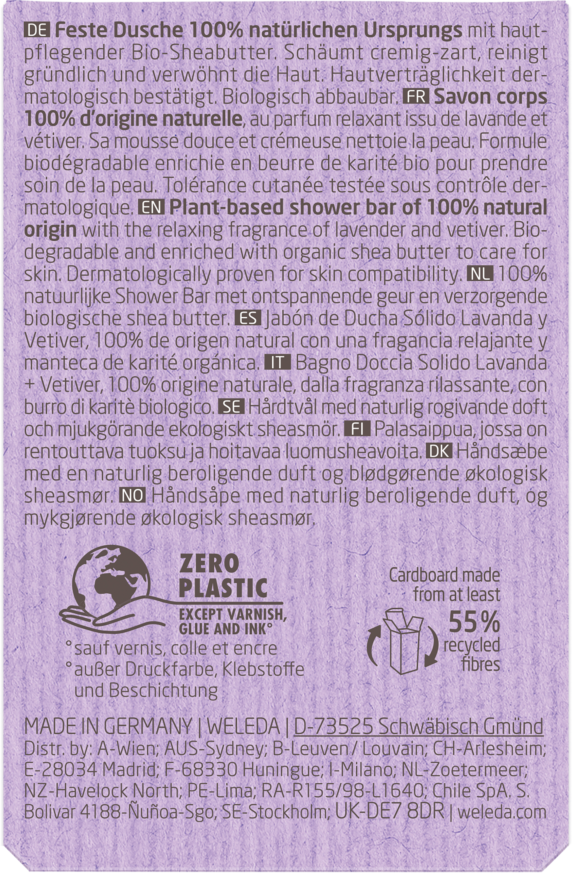 Feste Duschpflege Lavender+Vetiver