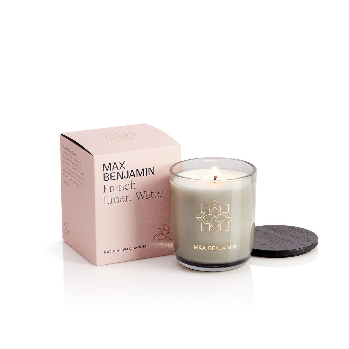 French Linen Water Kerze 210g mit Deckel
