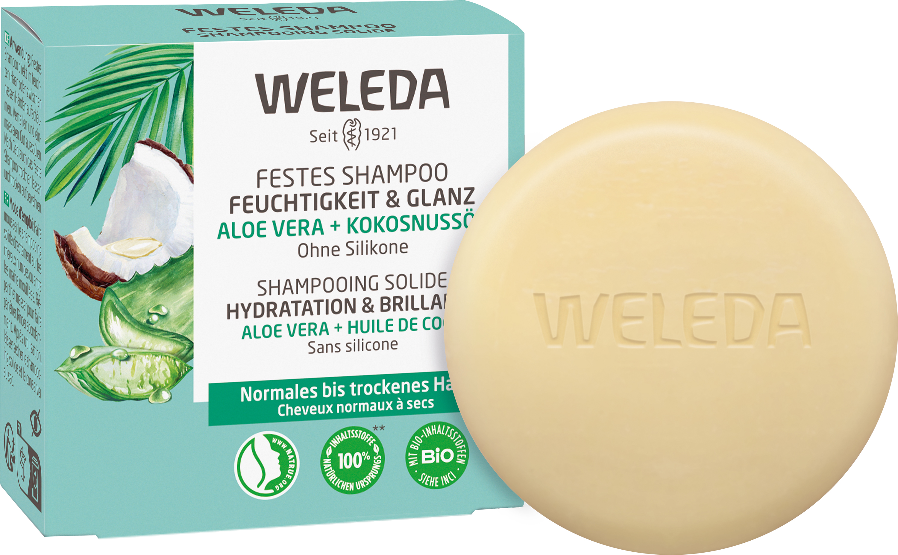 Festes Shampoo Feuchtigkeit & Glanz