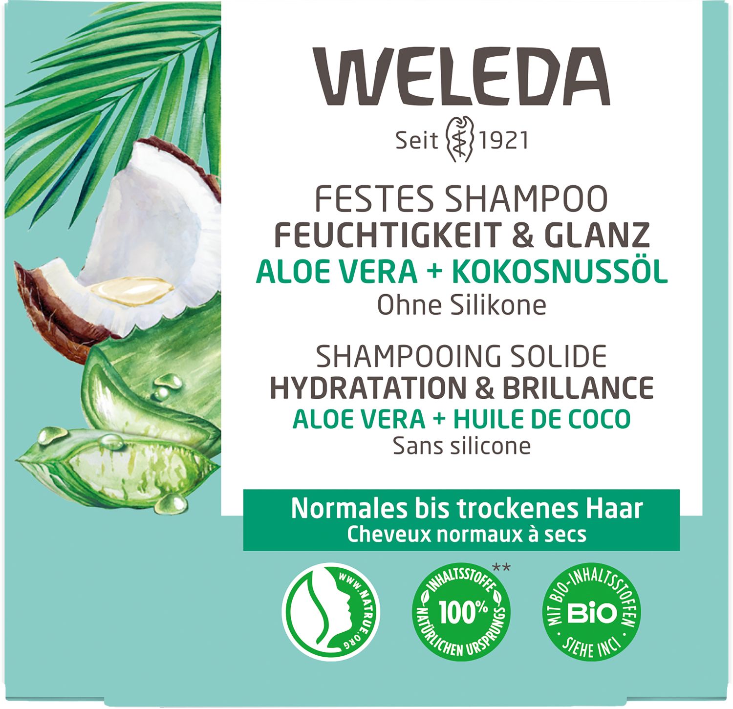 Festes Shampoo Feuchtigkeit & Glanz