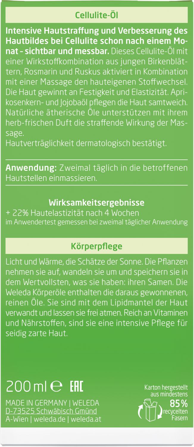 Birke Cellulite-Öl