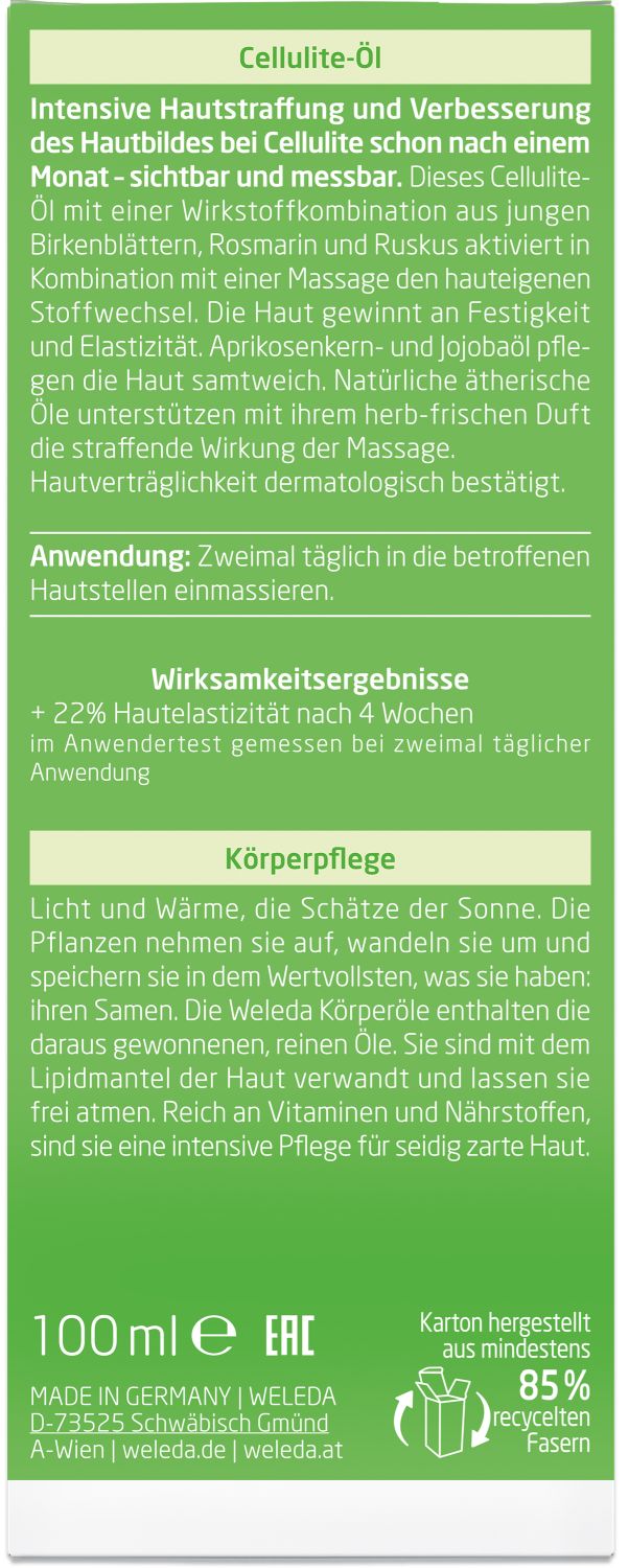 Birke Cellulite-Öl